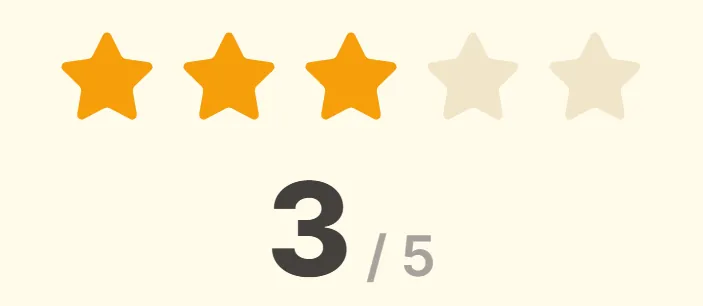3 star rating
